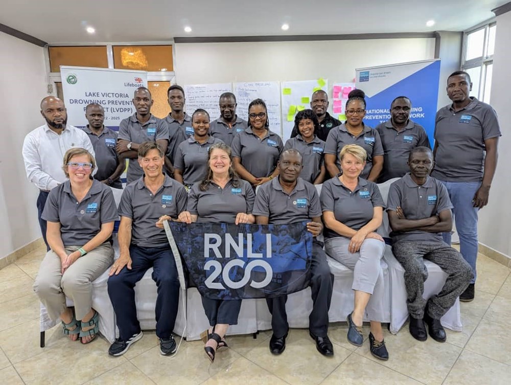 RNLI International team in Tanzania - Rachel Roland, Zrinka Delic, Neil Smith and Helen O'Connor