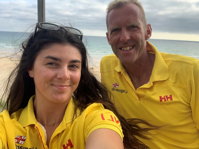 Freya Perkin and Simon green - penwith lifeguards at Upton beach