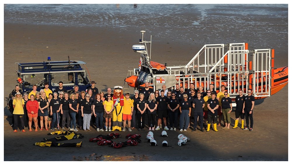 Kinghorn RNLI, including members of RNLI Lifeguards Scotland