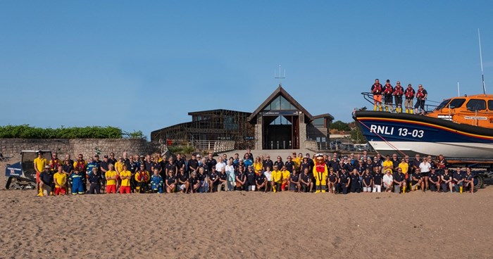 Exmouth RNLI representatives, Exmouth, Devon